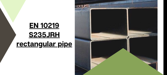 EN 10219 S235JRH rectangular hollow steel pipes stacked for structural use